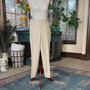 Women's Beige Straight-Leg Pull-On Pants